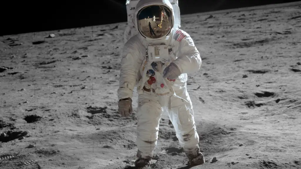Buzz Aldrin on the surface of the moon